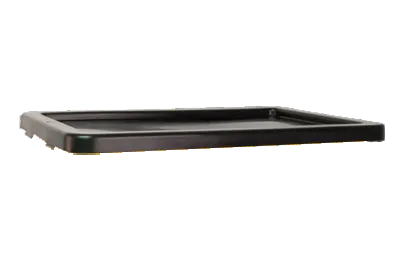 Black tray on a white background