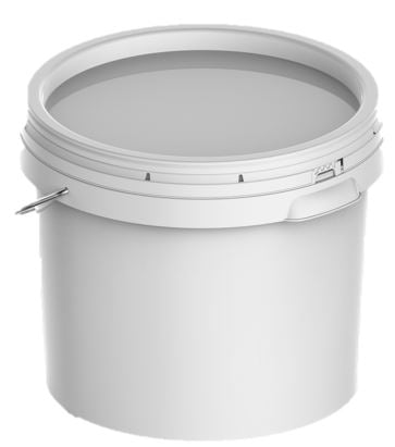 10L Sleek Food Grade Plastic Pail | White PP Bucket | Ayva