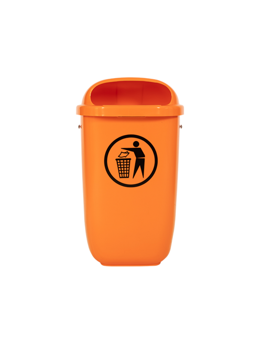50L SULO Wall Mounted Litter Bin | Outdoor Waste Bin