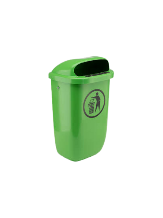 50L SULO Wall Mounted Litter Bin | Outdoor Waste Bin
