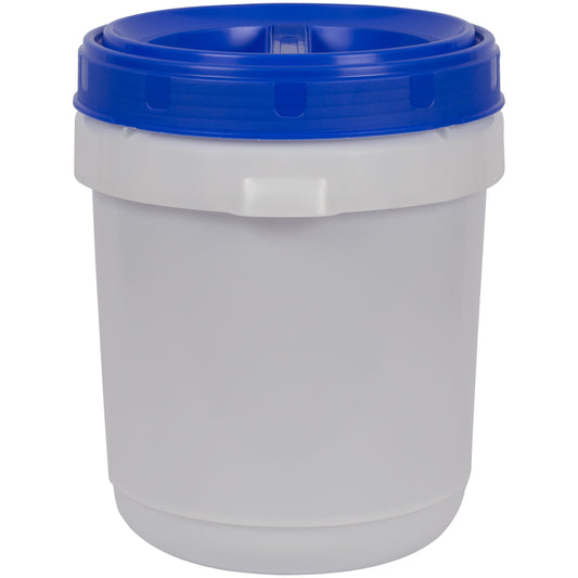 35L Natural Barrel w/ Blue Screw Top Lid