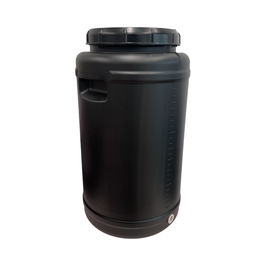 30L Natural/Black Carboy with Lid