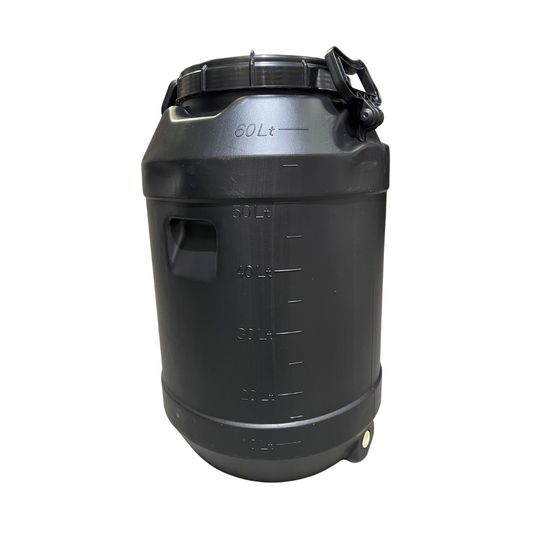 60L Natural/Black Carboy with Lid