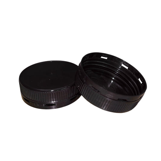 63mm Food Grade Tamper Evident Cap | White & Black Plastic Screw Lid