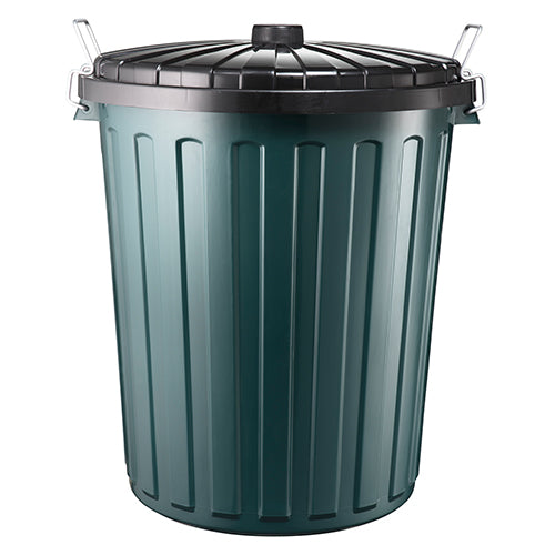 75L Dark Green Garbage Bin w/ Lid