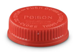 GGDL44CRRP - 44mm Red Child Res Screw Cap