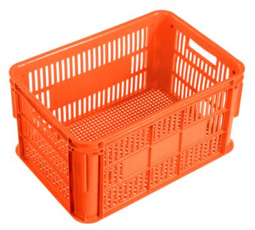 IH300 - 66L Ventilated Lug Box Blue/Orange