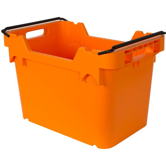 IH512 - 36L Open Produce Crate Orange/Green (Shipped Ex Perth)