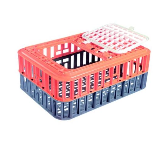IH954GRY - 80L Chicken Crate Orange & Grey Nally