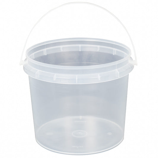 2.2L Food Grade Tamper Evident Pail | Clear PP Plastic Container