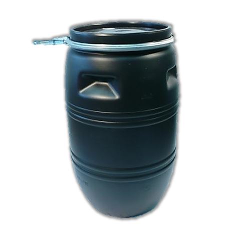 R120LOHD - 120L Open Head Drum & Lid Blk