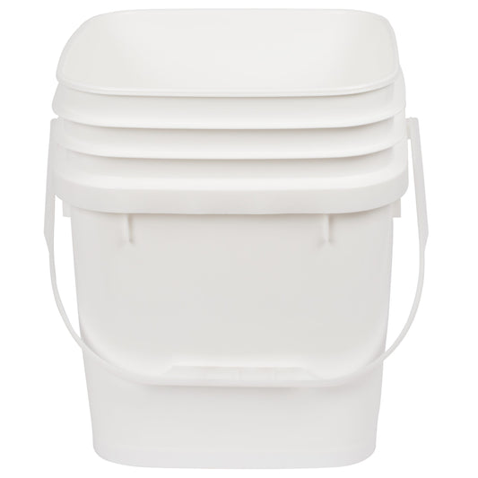 RP15LSQWH - 15Lt Square Pail White Baroda