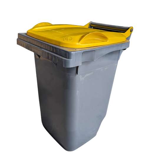 60L Wheelie Bin - Grey w/ Yellow Lid *QLD ONLY SPECIAL*