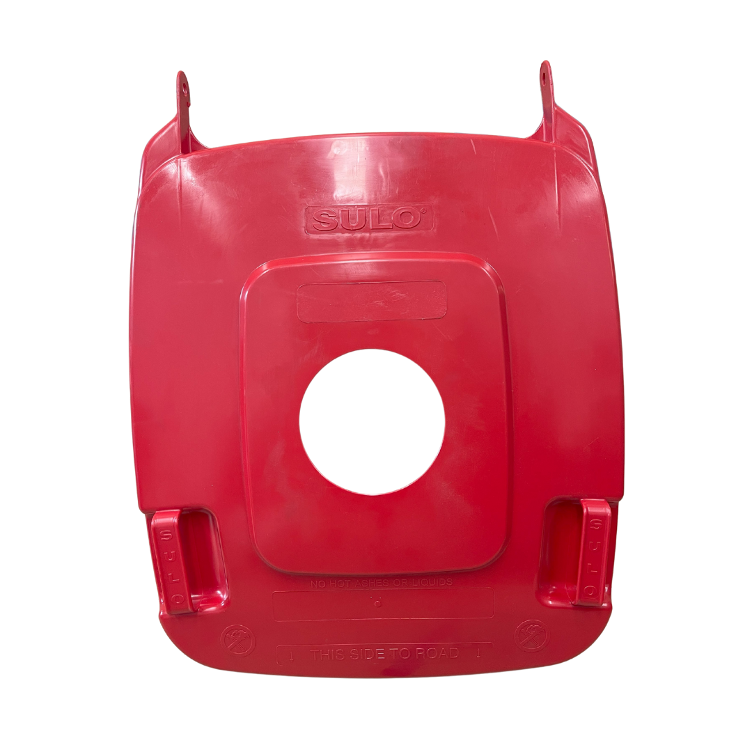 240L Rosette Wheelie Bin Lid - No Rubber (Yellow/Red) *QLD ONLY SPECIAL*