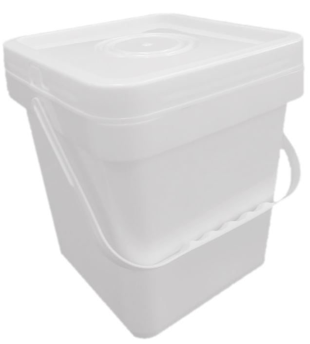 WHP5LFBSQRPAIL - 5L Square Pail with Lid White