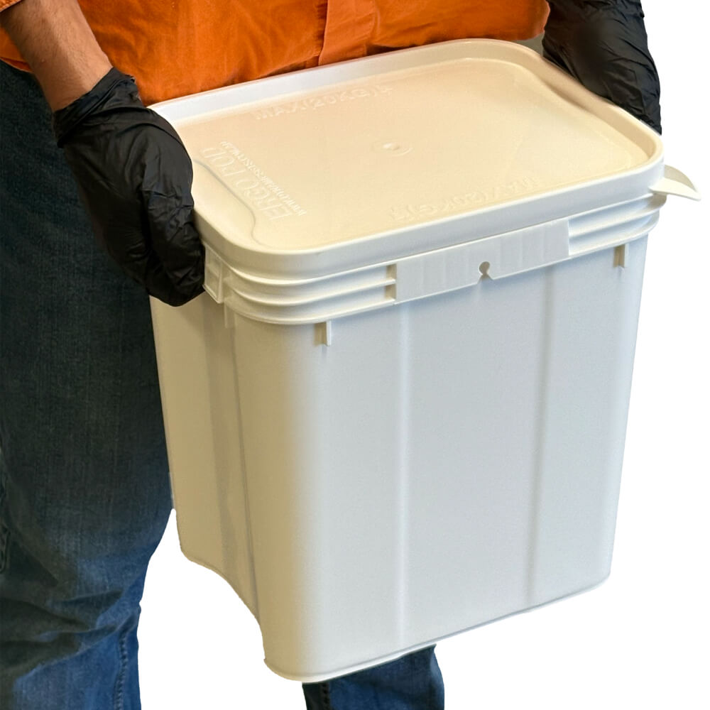 EP16LWH - 16L White Ergo Container & Lid