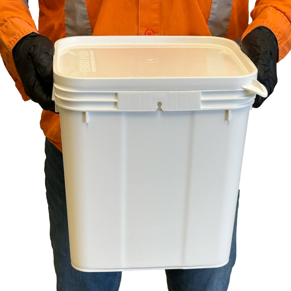 EP16LWH - 16L White Ergo Container & Lid